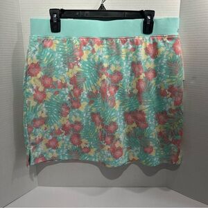 NWT‎ Izod Golf Skirt Skort pink & Aqua Floral Athleisure Size L